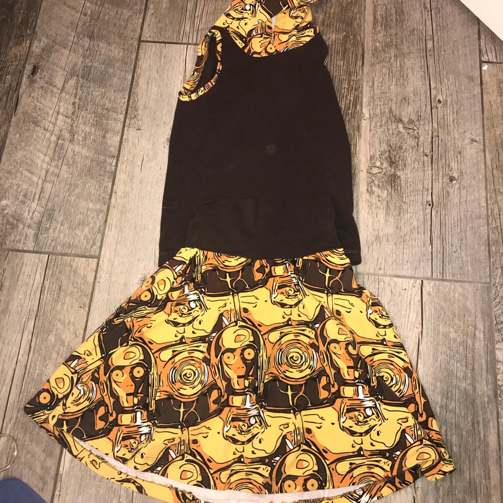 C3P0 Skirt and Sleeveless Top with Hoodie